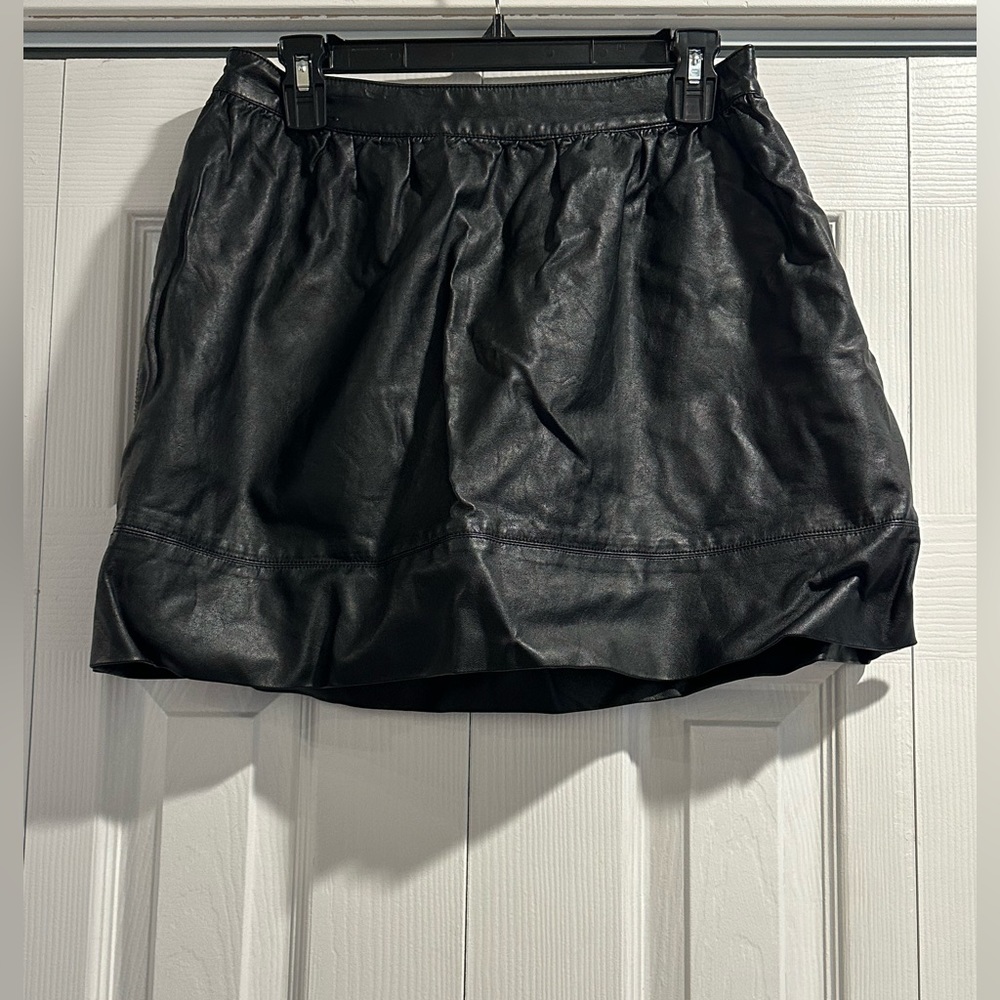 Black Rue21 faux leather mini skirt